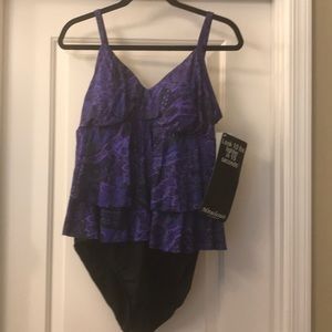 Miraclesuit Sheridan purple swimsuit